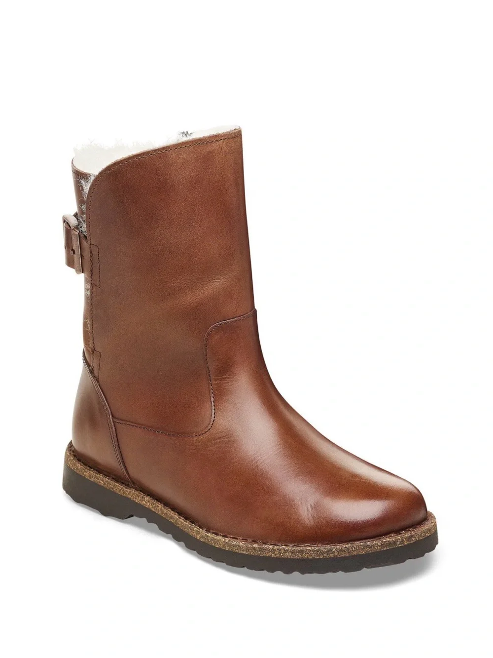 Birkenstock Women's Brown Leather Uppsala Shearling-Lined Ankle Boots
